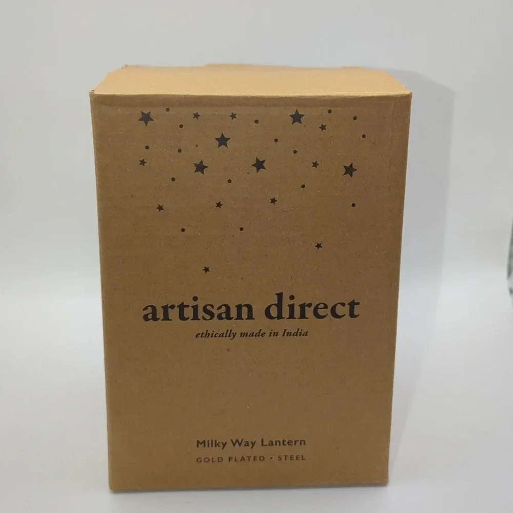 Milky Way Lantern Gold Plated Steel Candle Holder - Picture 4 of 4